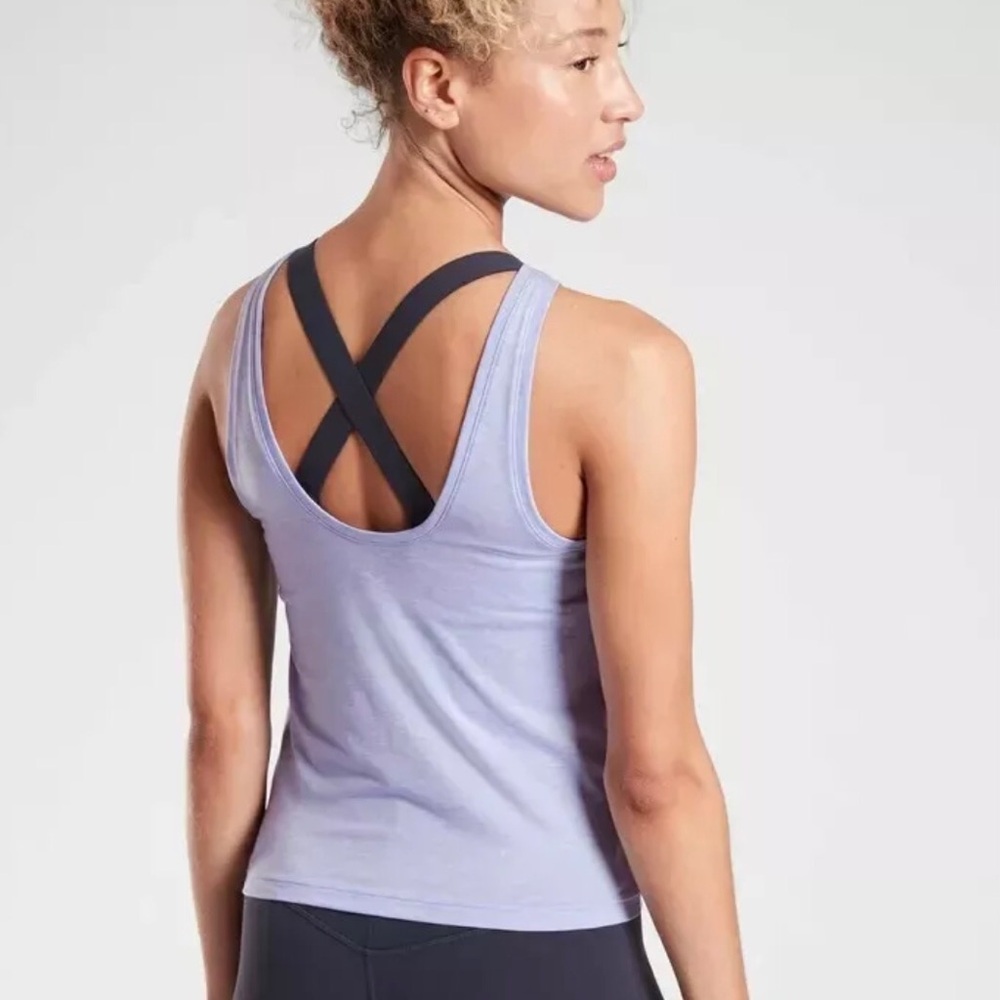 Two Athleta Lavender essence Tanks medium - Picture 3 of 6
